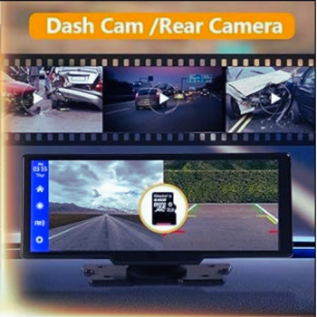 DriveView™ 9.3" Wireless CarPlay & Android Auto Screen – 2.5K DVR, GPS, Bluetooth & FM Radio