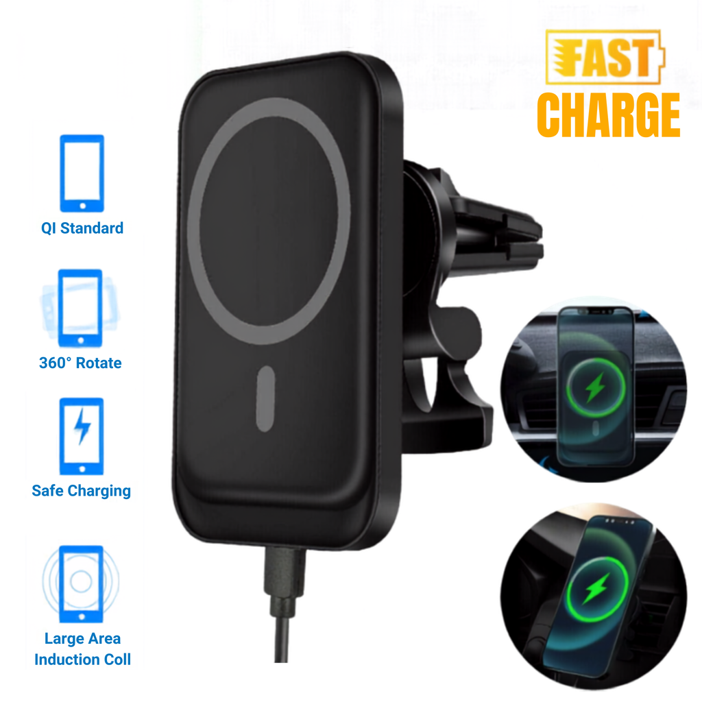 MagMount™ Magnetic Wireless Car Charger – MagSafe Compatible for iPhone 12-15 Pro Max