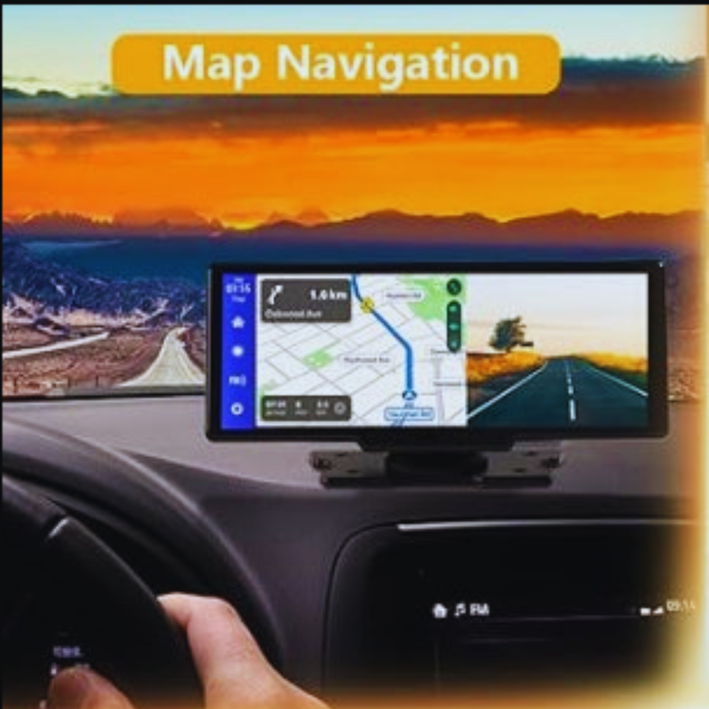 DriveView™ 9.3" Wireless CarPlay & Android Auto Screen – 2.5K DVR, GPS, Bluetooth & FM Radio